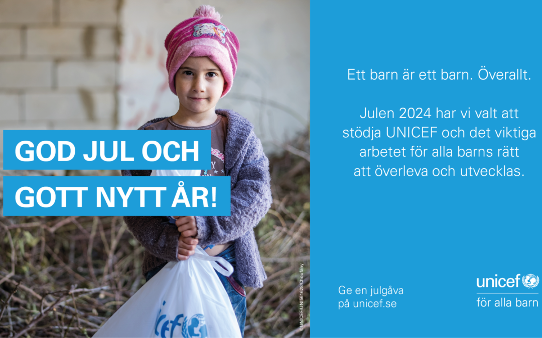 Årets julgåva från Genero går i år till UNICEF